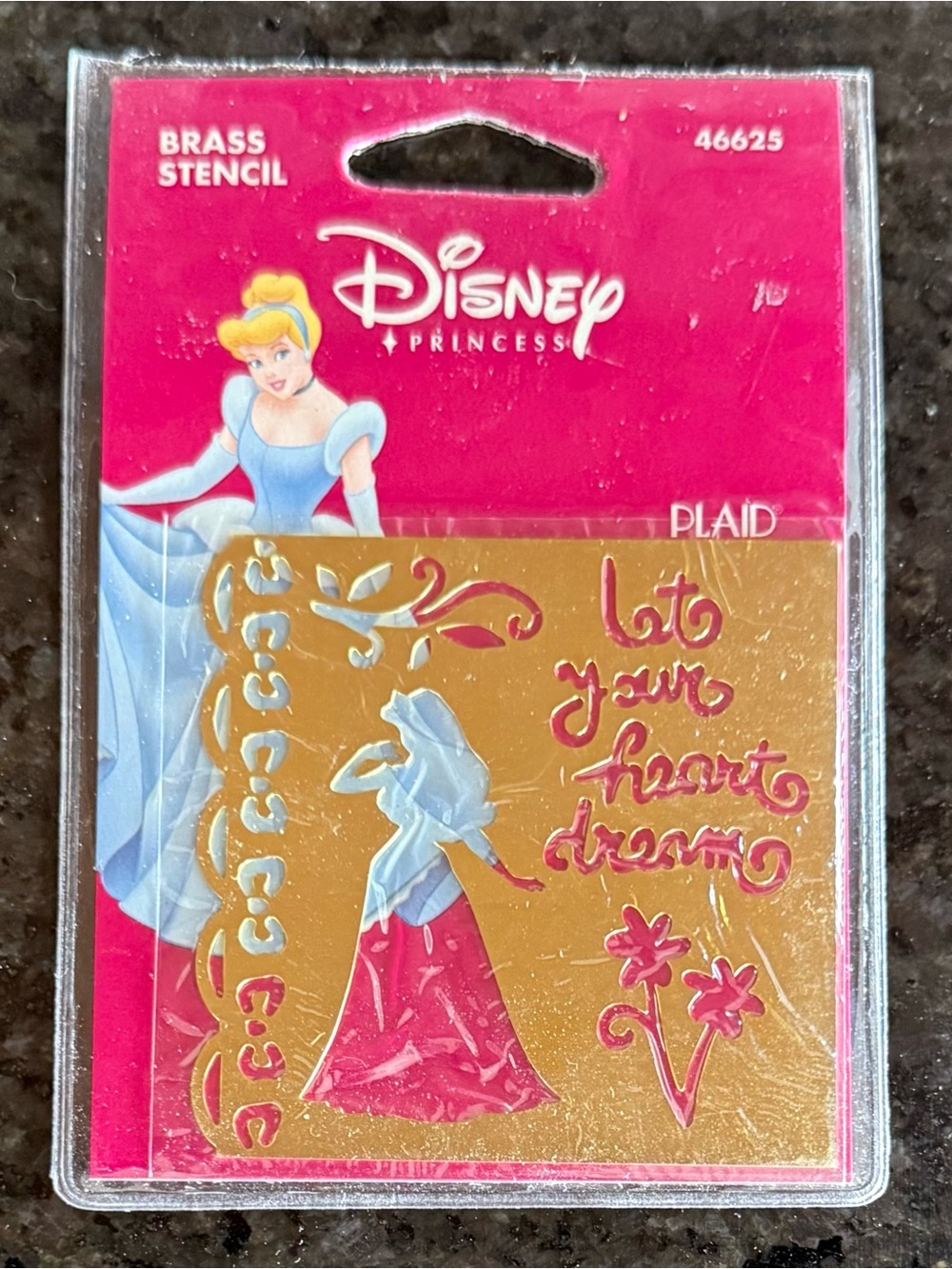 “Let Your Heart Dream” Brass Disney Vintage Stencil Template - Arts & Crafts